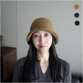 亚麻纯色短针盆帽 手工渔夫帽土豆夫人原创 春秋夏季 帽子男女薄款