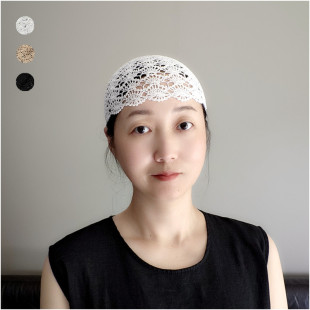 夏季帽子女款超薄镂空小头手工帽土豆夫人原创【亚麻扇贝花瓜皮帽