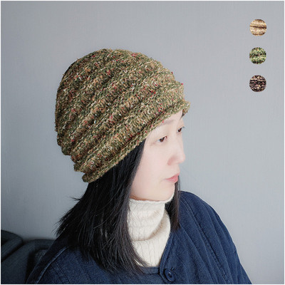 土豆夫人冬女款彩色圈圈毛大头帽