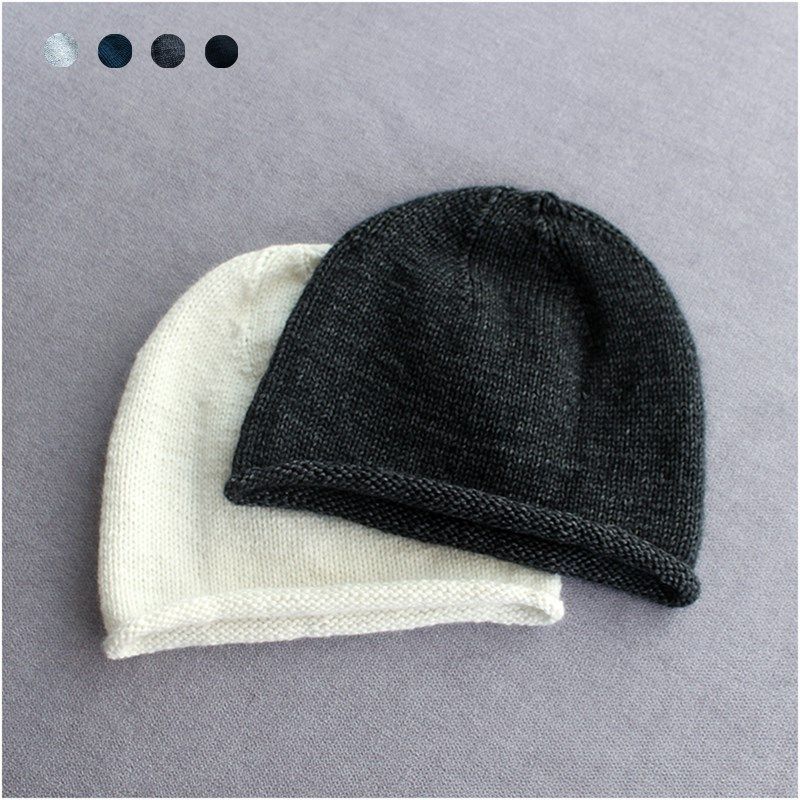 冬款男女帽子保暖针织手工毛线帽土豆夫人原创【羊绒卷边包头帽】