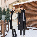 新标情侣装白鹅绒羽绒服中长款超厚东北户外男女款988-P420，男装羽绒服，星座1210A