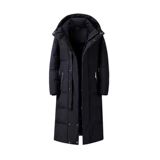 2025新款情侣白鸭绒羽绒服情侣长款过膝加厚宽松韩版潮6577-P130，男装羽绒服，星座1210A