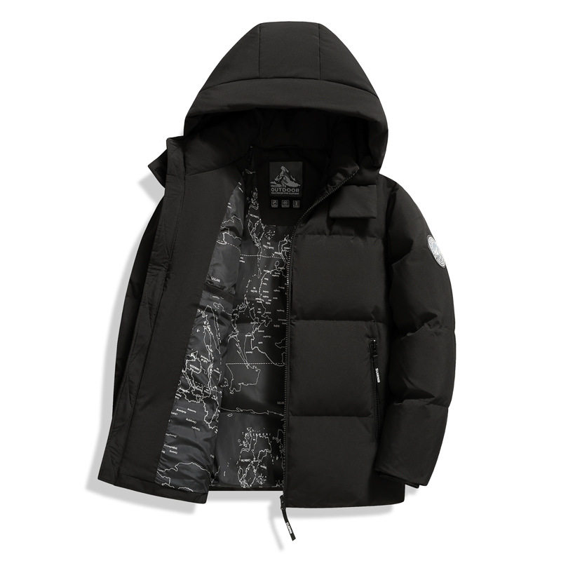 2025短款新标90鹅绒户外短款连帽羽绒服保暖加厚外套DB919-p210，男装羽绒服，星座1210A