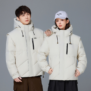 可拆卸袖羽绒服男休闲潮流小众韩版高品质短款外套男YR2411-P200图片