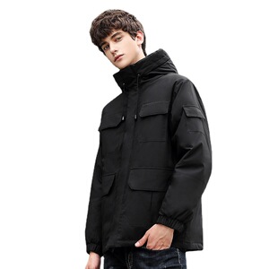 标80%白鸭绒羽绒服加厚保暖时尚工装防风抗寒耐脏外套7583-P150图片