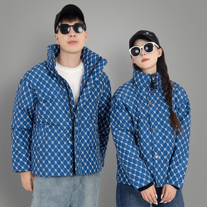 达标90%白鸭绒羽绒服冬季短款连帽潮时尚情侣款青年外套db04-P200图片