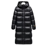 2025新款亮面黑金长款过膝加厚白鸭绒羽绒服外套男女潮YR322-P130，男装羽绒服，星座1210A