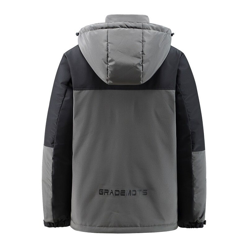 标50%白鸭绒羽绒服男短款冬男青年学生工装连帽外套YR7518-P130,男装羽绒服,星座1210A