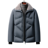 冬爸爸装商务休闲中老年加厚羽绒服外套翻领短款上衣男2583-P150，男装羽绒服，星座1210A