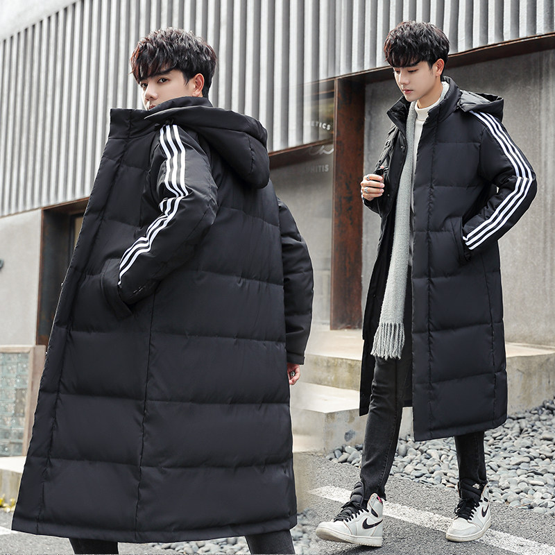 二开定制LOGO中长款连帽羽绒服男士新款加厚防风防寒外套898-P120图片