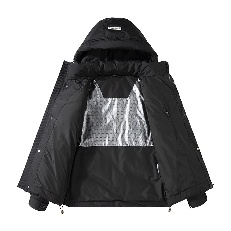 2025冬装可拆卸袖羽绒服男士高品质短款连帽加厚外套YR2411-P200,男装羽绒服,星座1210A