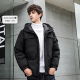 跨境标80%白鸭绒男式羽绒服男短款韩版工装情侣羽绒服7583-P150，男装羽绒服，星座1210A