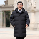 冬装中长款加厚加大修身时尚中年爷爷羽绒服外套6809-P180298，男装羽绒服，星座1210A
