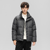 2025冬装新款潮牌ins港风时尚印花羽绒服夹克加厚外套潮H01-P140，男装羽绒服，星座1210A