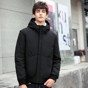新标80%白鸭绒羽绒服短款青年时尚夹克连帽外套男7584-P125图片