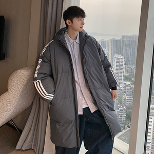新款直播可二开韩版跨境长款羽绒服男加厚面包服外套yr905-p105图片