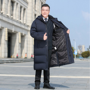 2025年90%白鸭绒羽绒服长款压胶加厚保暖外套男士P260368元图片