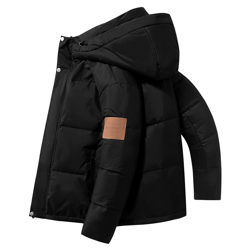 冬季连帽加厚羽绒服白鸭绒保暖休闲潮牌短款面包服外套6581-P155,男装羽绒服,星座1210A