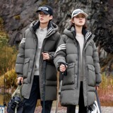 新标90%白鸭绒情侣羽绒服男女中长款冬季加厚户外登山外套P310，男装羽绒服，星座1210A