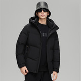 冬装短款90%鹅绒羽绒服连帽男士防寒外套面包服H85-P245388元，男装羽绒服，星座1210A