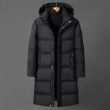 羽绒服冬季中长款连帽极寒保暖加厚加长大码外套6809-P180298，男装羽绒服，星座1210A