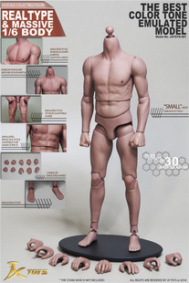 JXtoys 1/6兵人素体 S01亚洲人肌肉素体 高质量版 到货