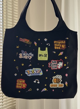 常州话涂鸦cycle guy bee、7则star 背心帆布包·细叭叭