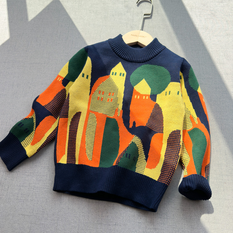 儿童纯棉毛衣男童2024新款