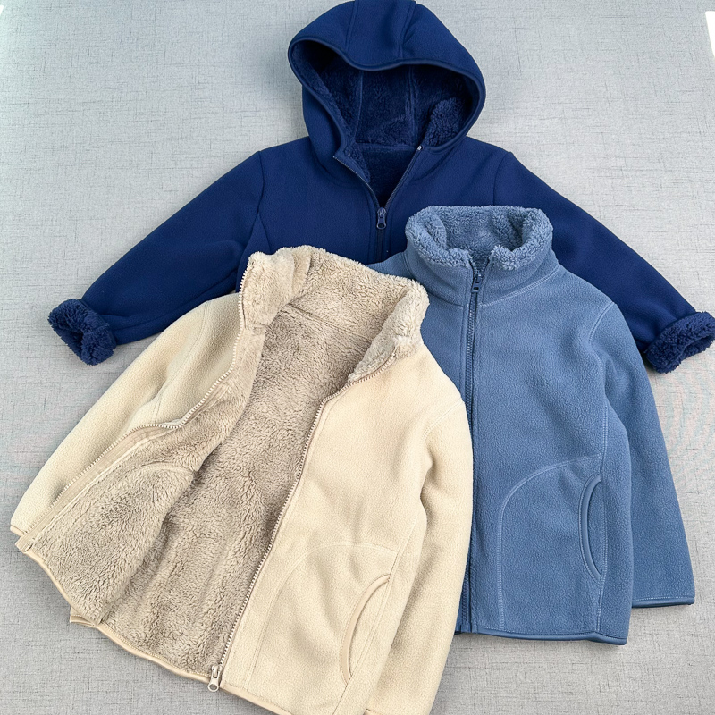 加厚秋冬立领&连帽长绒抓绒衣