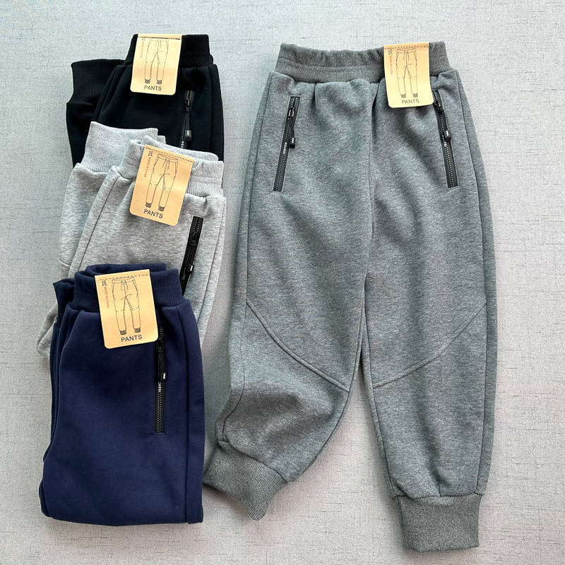 针织运动裤110-170 拉链口袋 男童春秋时尚卫裤 秋装新品外贸风格