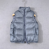 白鸭绒立领马夹 120码 校服坎肩 男童 冬装 日系 90绒厚羽绒马甲