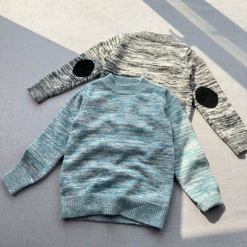 圆领羊毛衫儿童套头毛衣秋冬