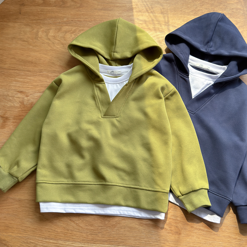 假两件~儿童卫衣春秋款连帽衫