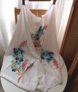 清仓亏甩 自制印花真丝双绉丝巾 桑蚕丝丝巾 夏季丝绸披肩