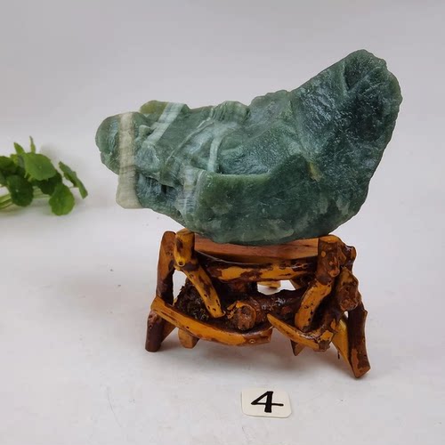 B亏甩蛇纹石玉岫玉180毛料原石观赏石把件吊坠牌子珠子料3.55斤