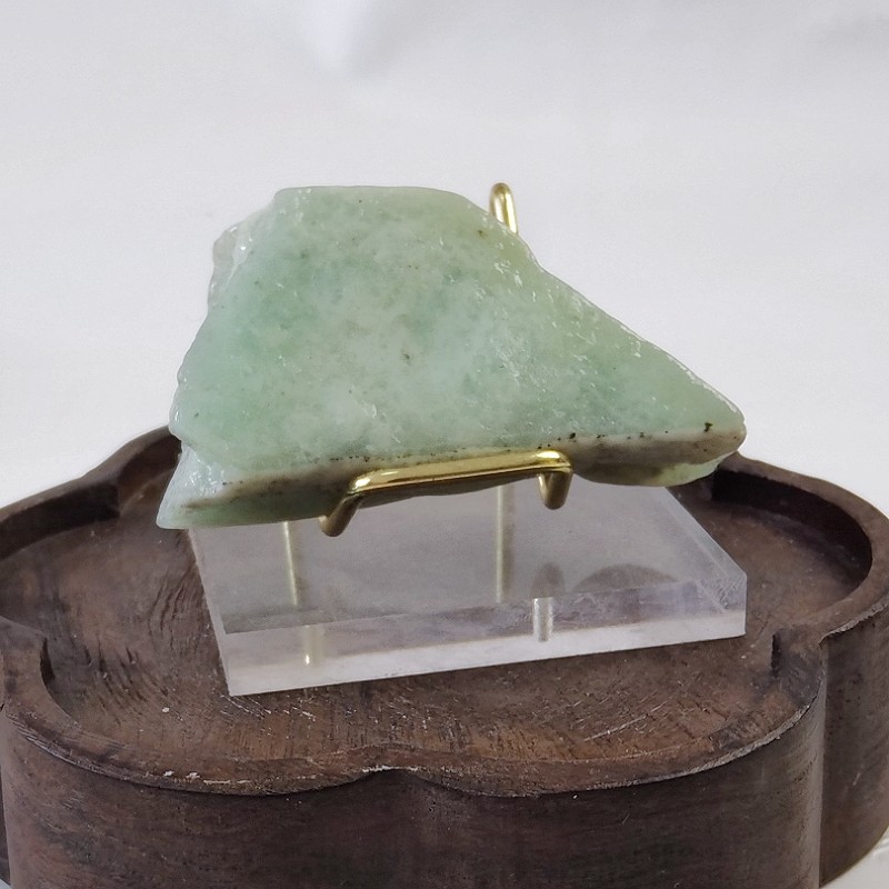 亏甩新疆岫玉蓝冰天青冻原石观赏石珠子吊坠牌子料110克