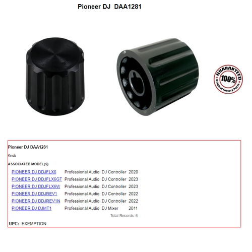先锋DAA1281选曲旋钮帽子DJ配件