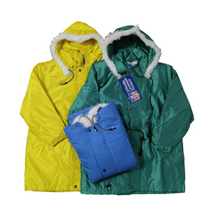 派克服棉服Y596 夹棉保暖劳保工装 男女中性可拆卸帽宽松阔版 中长款