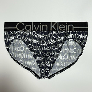 CK内衣男士简约舒适柔软轻薄顺滑微弹醒目提花腰边贴身三角内裤
