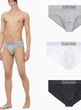 【复古引力带】CK内衣22春季新款男士LOGO提花透气三角内裤NB3082