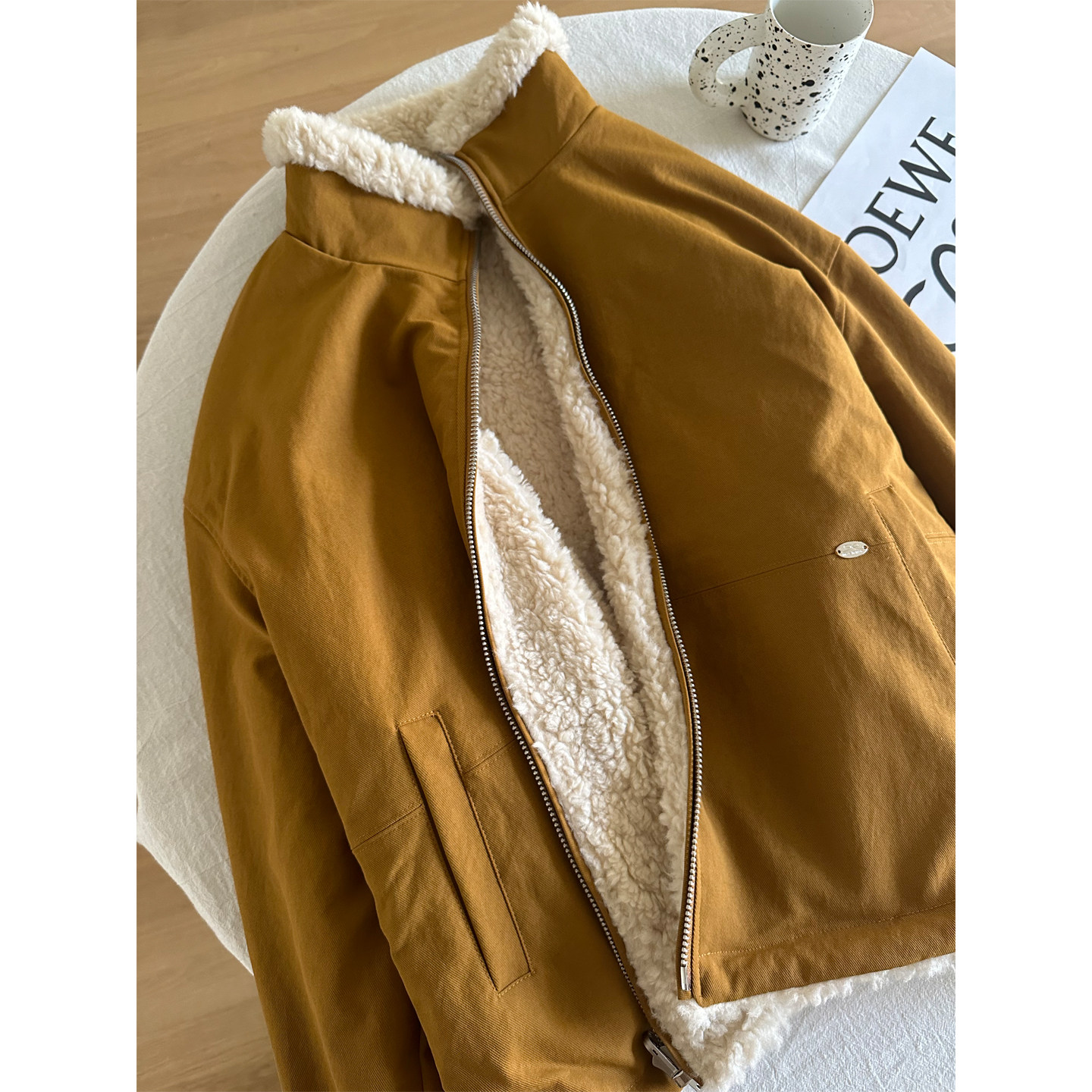 2025年秋冬新款高级韩系温柔小众设计感双面穿加厚羊羔毛外套女,女装/女士精品,棉衣/棉服,淘宝优惠券,粉丝福利购,淘宝优惠卷