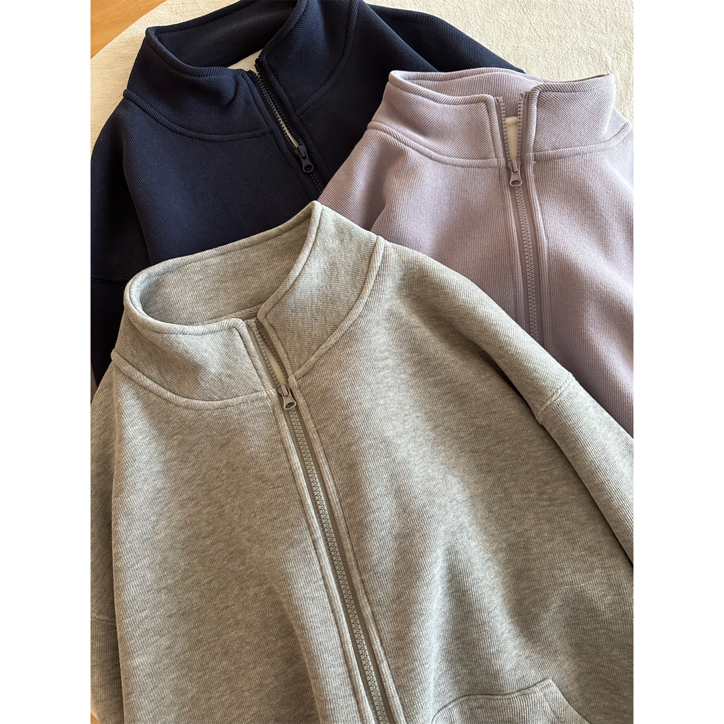 韩系宽松百搭加绒加厚外套女秋冬新款立领拉链开衫保暖休闲上衣潮,女装/女士精品,卫衣/绒衫,淘宝优惠券,粉丝福利购,淘宝优惠卷