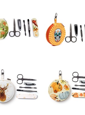 正品英国Puckator创意图案美甲5件套指甲钳锉刀剪刀镊子 德国直邮