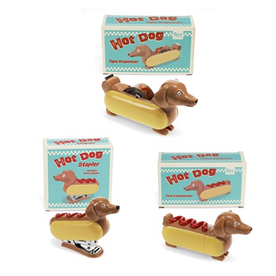 正品英国Rex London腊肠热狗创意胶带切割器订书机卷笔刀德国直邮