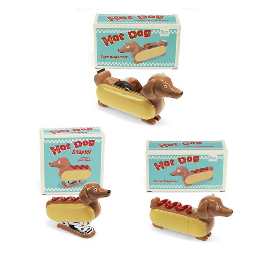 正品英国Rex London腊肠热狗创意胶带切割器订书机卷笔刀德国直邮