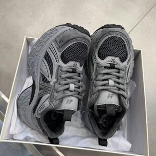 [明星同款]真皮厚底加绒老爹鞋女2025秋冬新款运动鞋增高系带休闲