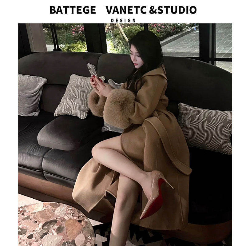 [明星同款]裸色高跟鞋女2026秋季新款真皮红底侧空尖头性感百搭职