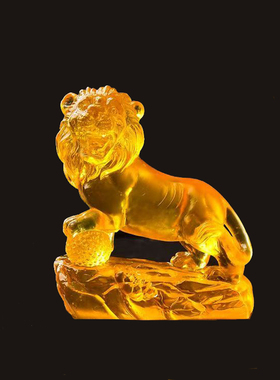 2026吉祥物吉狮献瑞宝懿琉璃摆件