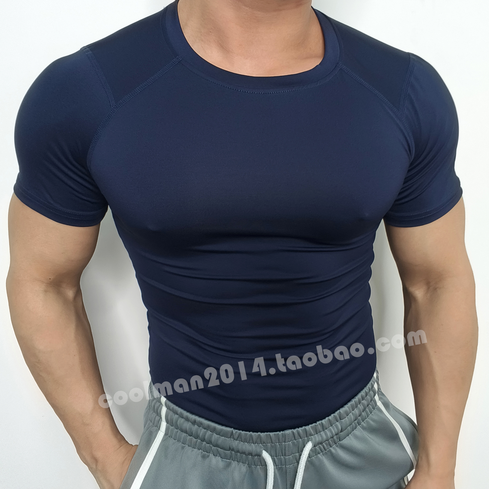 运动T恤男士健身紧身衣短袖