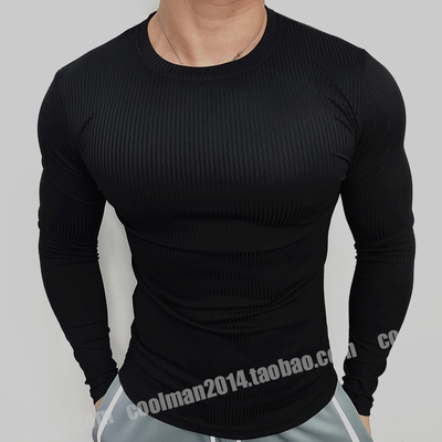 运动百搭T恤男士健身休闲长袖